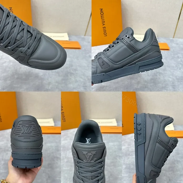 View 8 of Monochrome Calfskin LV High-Tops: Refined Everyday Comfort