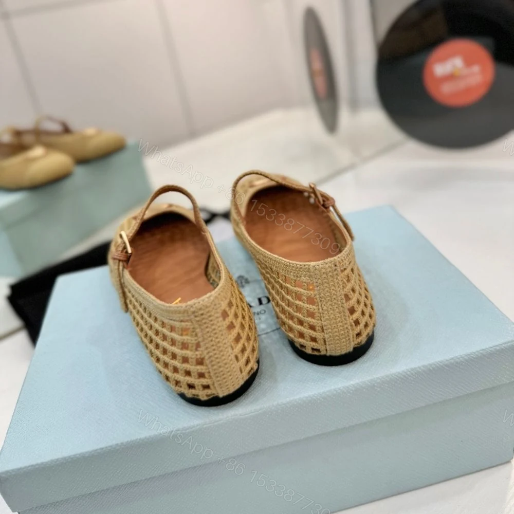 View 7 of Prada Crochet Ballerinas Beige Brown