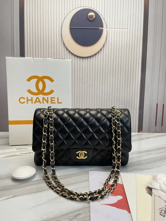 View 4 of Quilted Black Leather Shoulder Bag: Timeless Luxe, CC Hardware