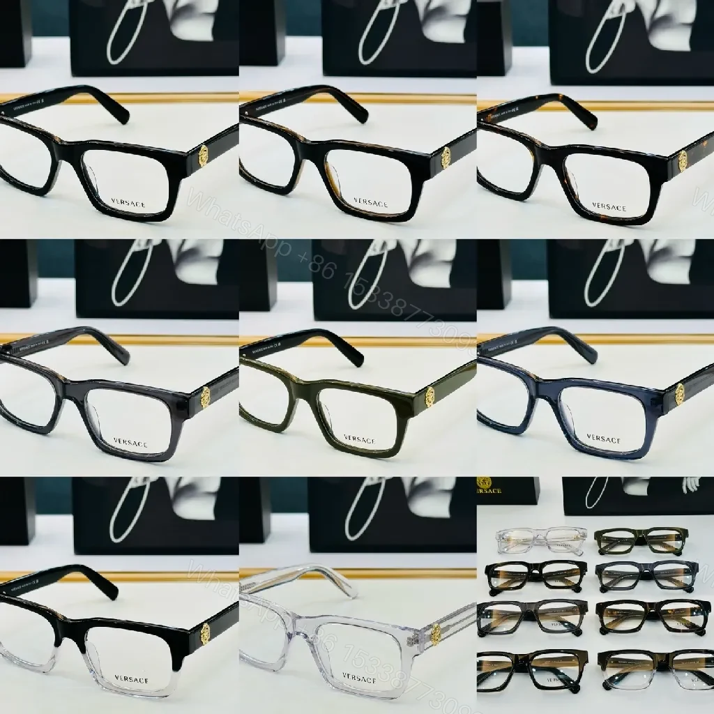 View 6 of Elegant Black Acetate Frames – Gold Medusa Detail, Rectangular