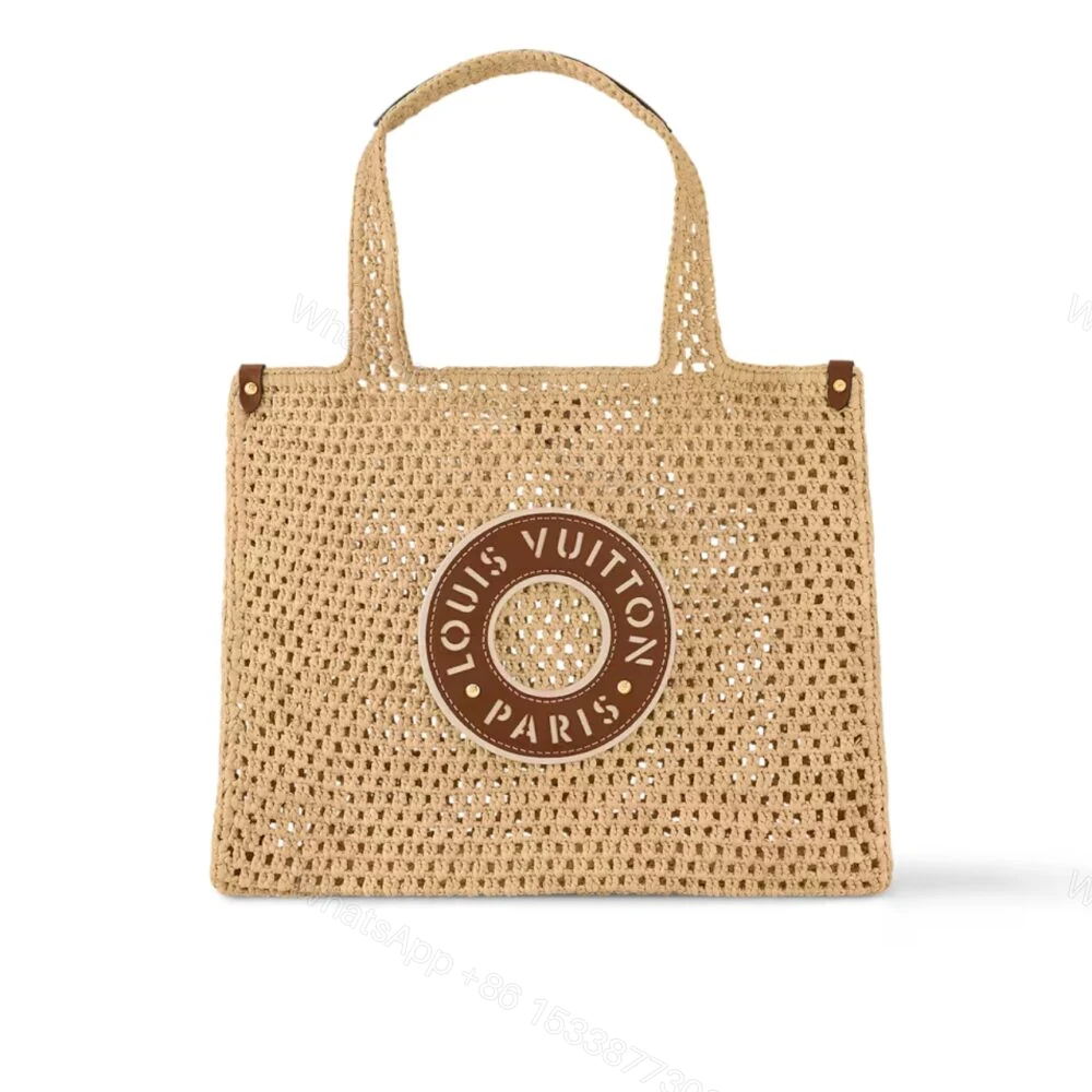 Louis Vuitton Onthego MM Natural Raffia Tan 30Cm M24723 — view 1