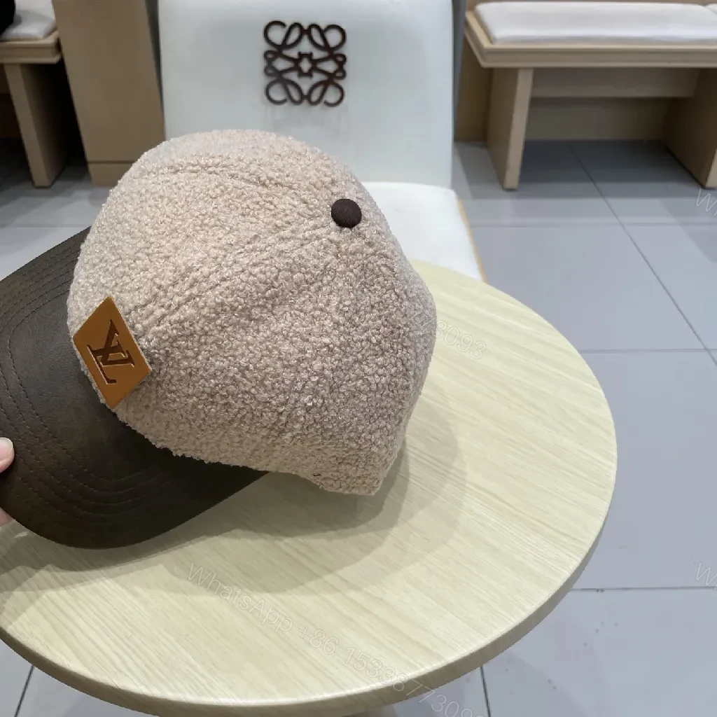 View 4 of Textured Luxe Boucle Cap with Subtle LV Patch Cap