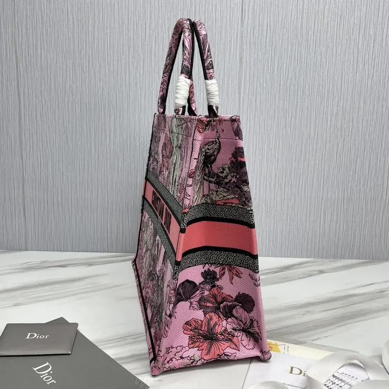 View 7 of Pink Tropical Dior Tote: Signature Branding, Everyday Luxury