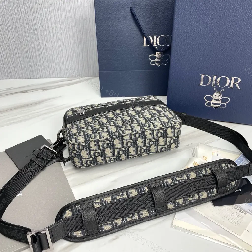 View 2 of Monogram Crossbody: Grayscale Luxe, Hidden Utility, Compact Style