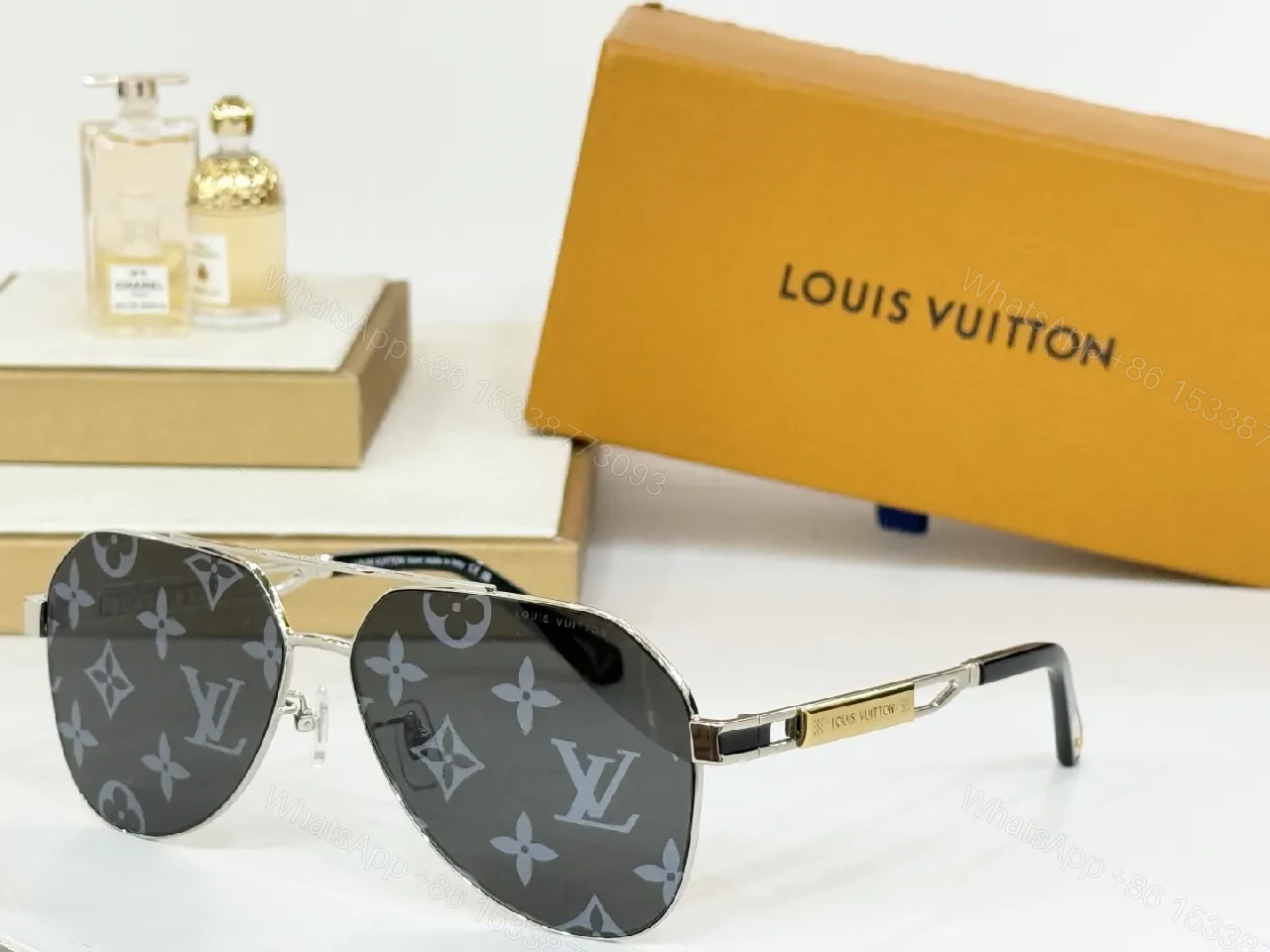 View 8 of Classic Pilot Sunglasses: Metal Frame, Gradient UV Lens