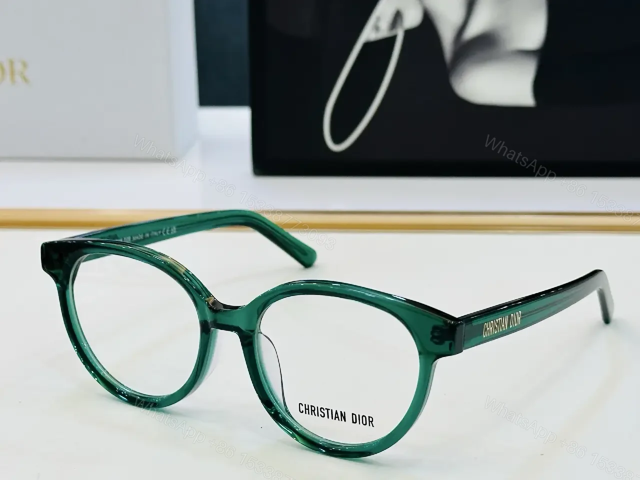 View 7 of Bold Black Round Eyeglasses: Subtle Luxury Eyewear