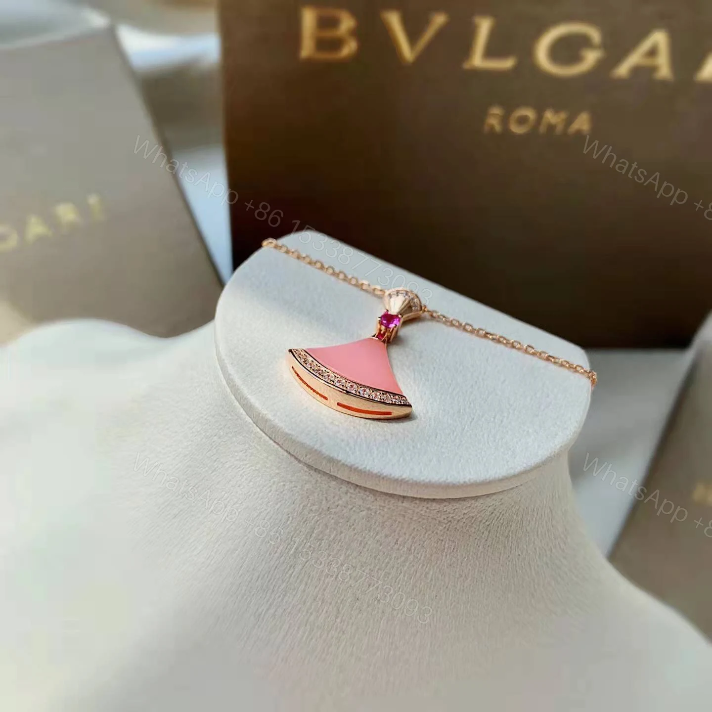 View 4 of Bvlgari Diva’ Dream Pink Opal Diamonds Necklace