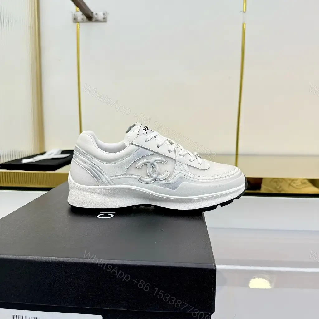 View 4 of White Canvas-Trim High-Top Sneakers with Subtle Luxe Details