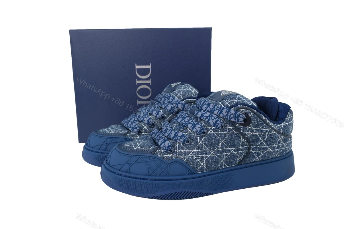 View 6 of Dior B9S Skater ERL Kumo Cannage Satin 'Blue Blue'
