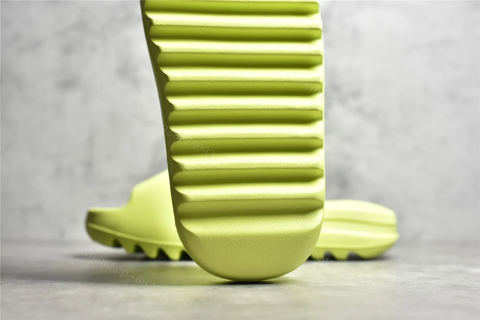 View 8 of UA Yeezy Slide “Glow Green” Reps
