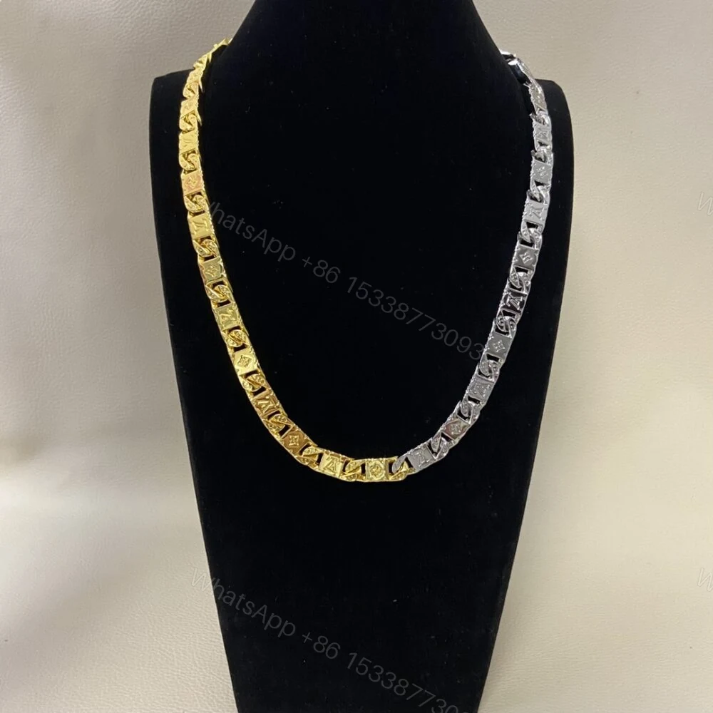 View 6 of Louis Vuitton Monogram Tied Up Necklace Gold And Silver