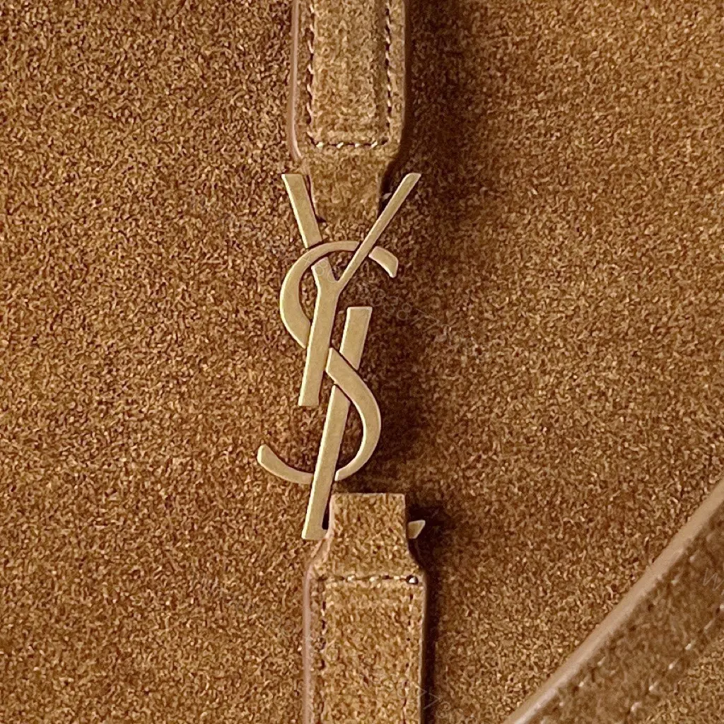 View 3 of Textured Suede Tote: Luxe Hardware Everyday Bag