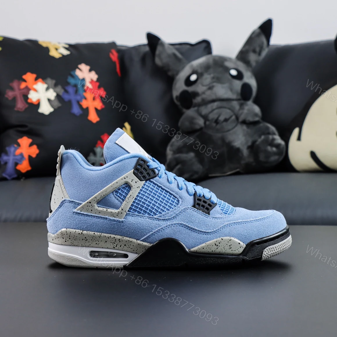 View 2 of Air Jordan 4 Retro University Blue Reps