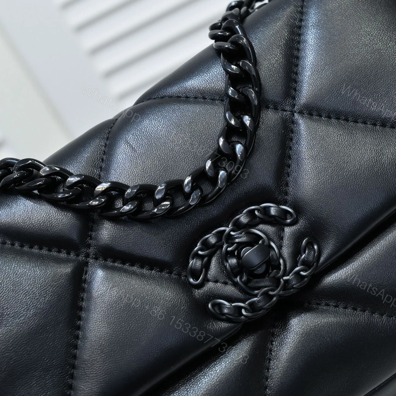 View 4 of CHANEL 19 FLAP BAG 26CM ALL BLACK