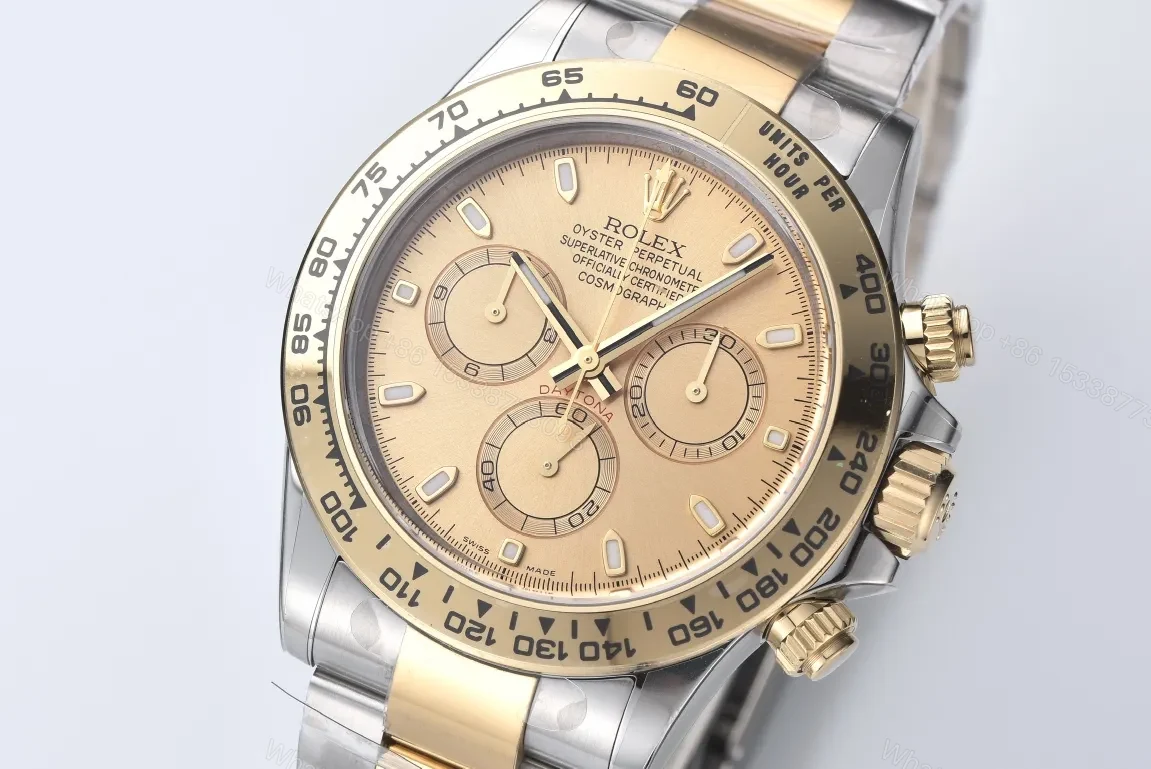 View 2 of WF Factory Clean Factory Clean Rolex Two-Tone Champagne Daytona Watch