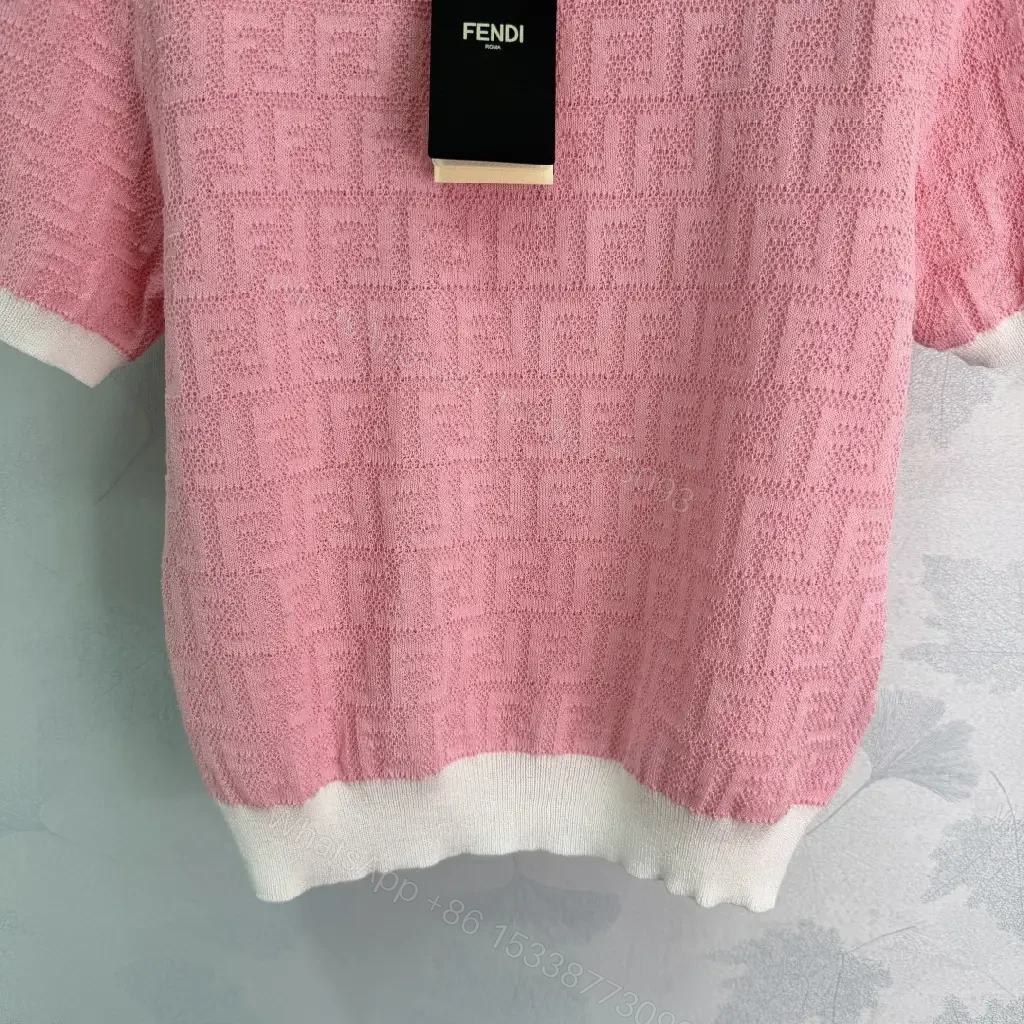 View 9 of Pink Knit with Signature FF Texture Comfort Top