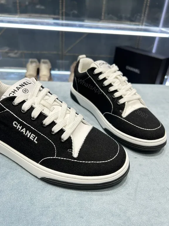 View 7 of Chanel-Inspired Everyday Sneaker: Black & White Luxury
