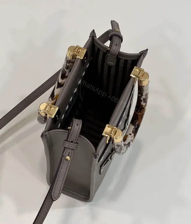 View 2 of Structured Mini Bag: Sculpted Logo, Tortho Handle, Gold Accents