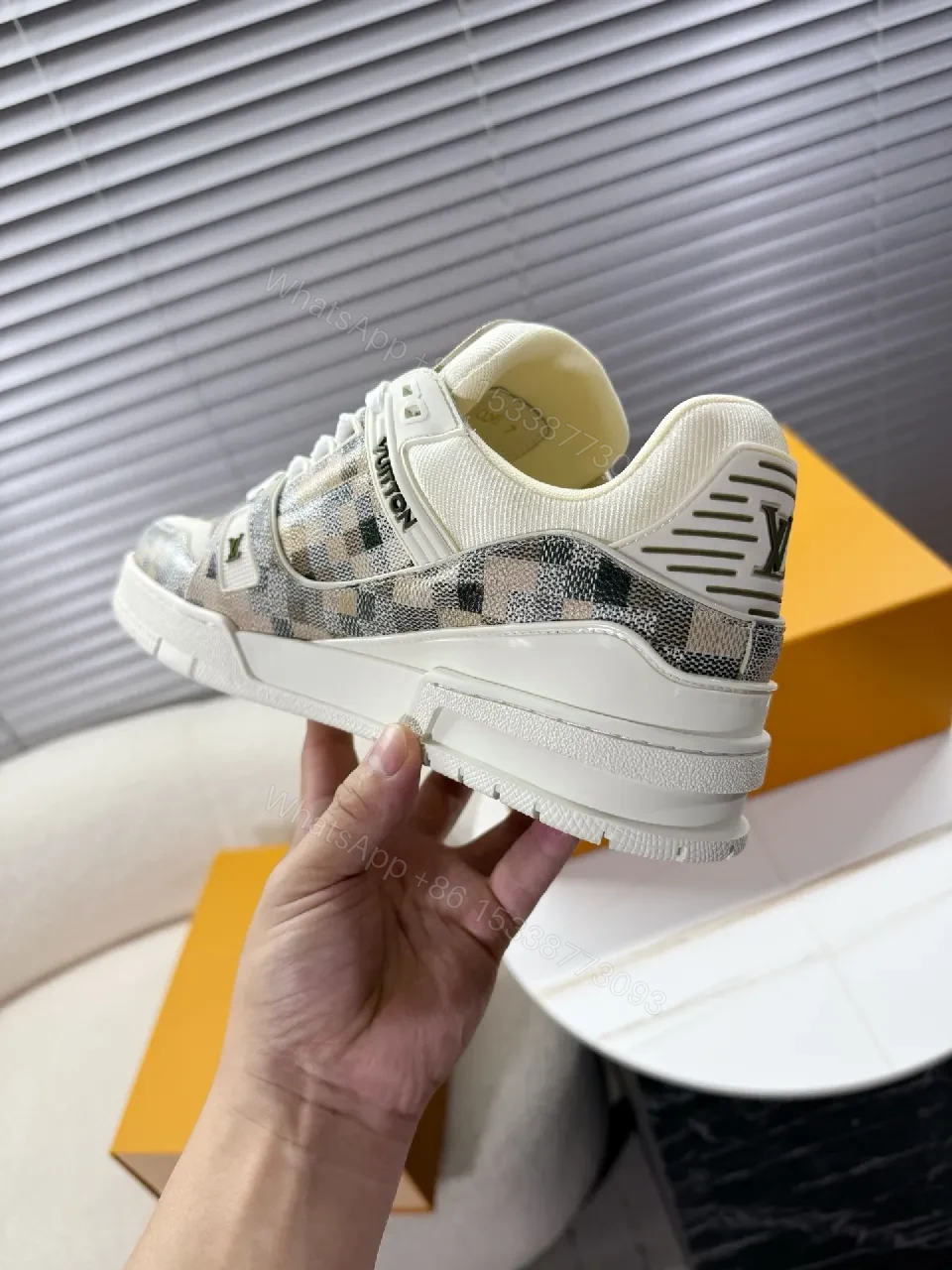 View 2 of Patterned Luxury High-Top Sneaker: Everyday Chic Comfort