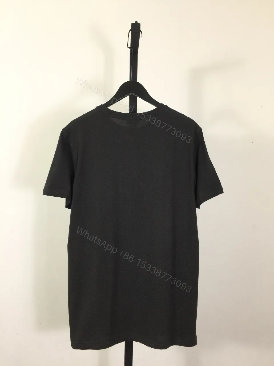 View 6 of Charcoal Black Cotton Blend Tee Dress with Subtle Embroidery
