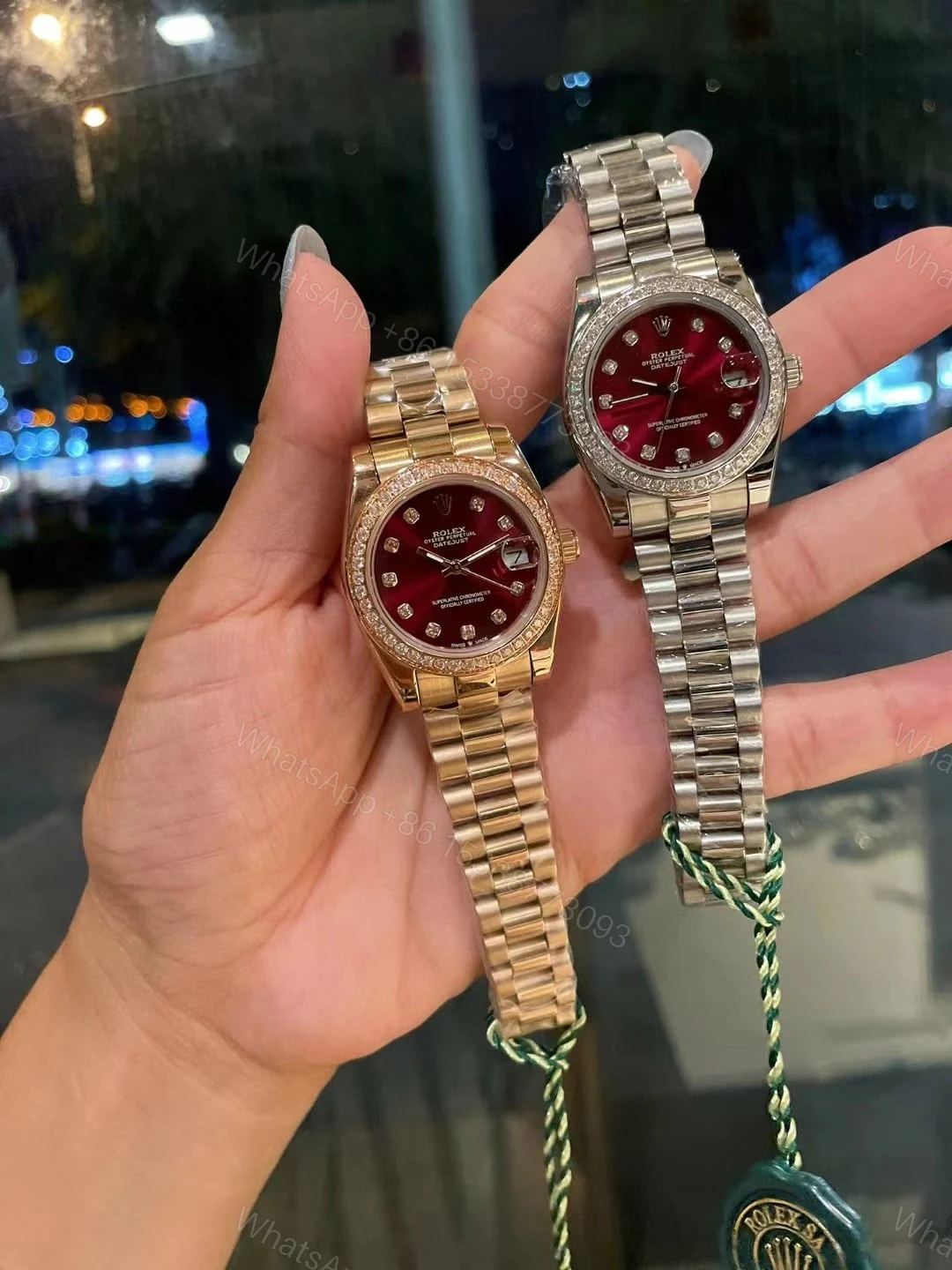 View 3 of Rolex Lady Datejust Demi Red Dial And Silver 31Mm