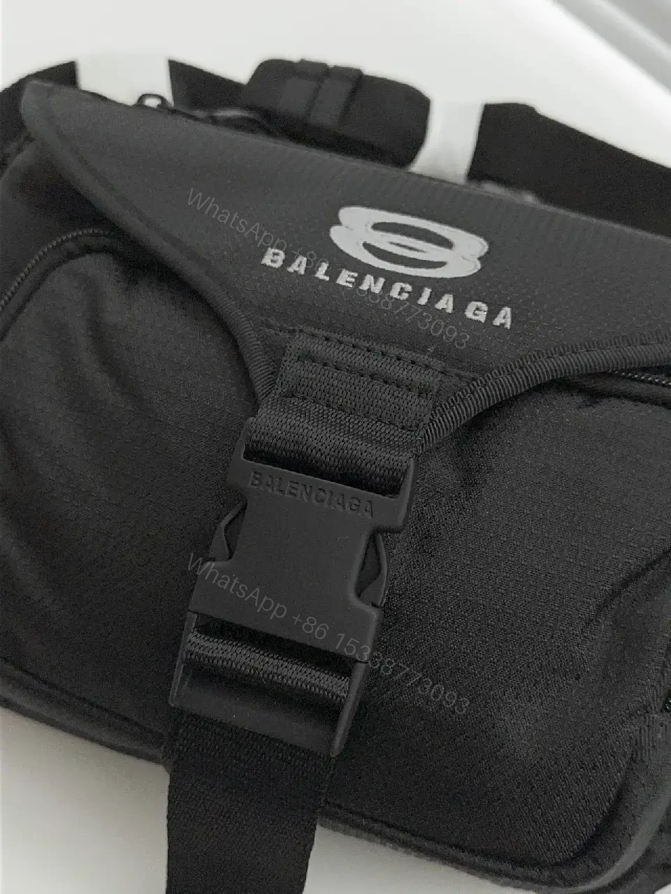 View 2 of Black Nylon Belt Bag | Compact Utility, Crossbody/Waist, Premium-Design