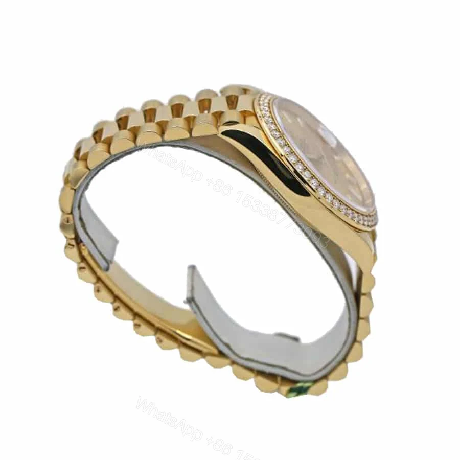 View 4 of Rolex Day-Date 228348RBR KW Super Clone: 40mm Yellow Gold Diamond Bezel Champagne Dial President