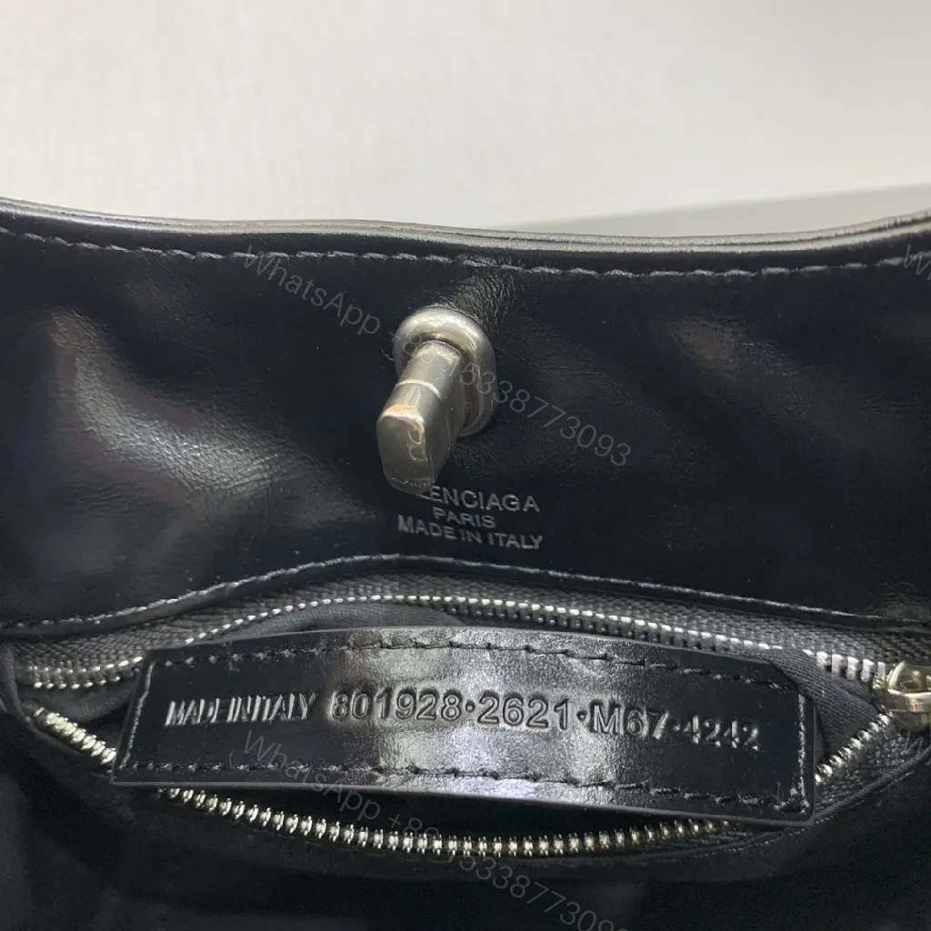 View 2 of Chic Black Leather Mini Bag with Double-B Clasp