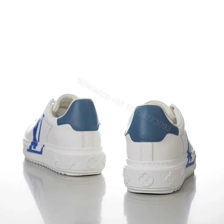 View 8 of White Leather Sneaker with LV Monogram â€“ Luxe Comfort Sneaker