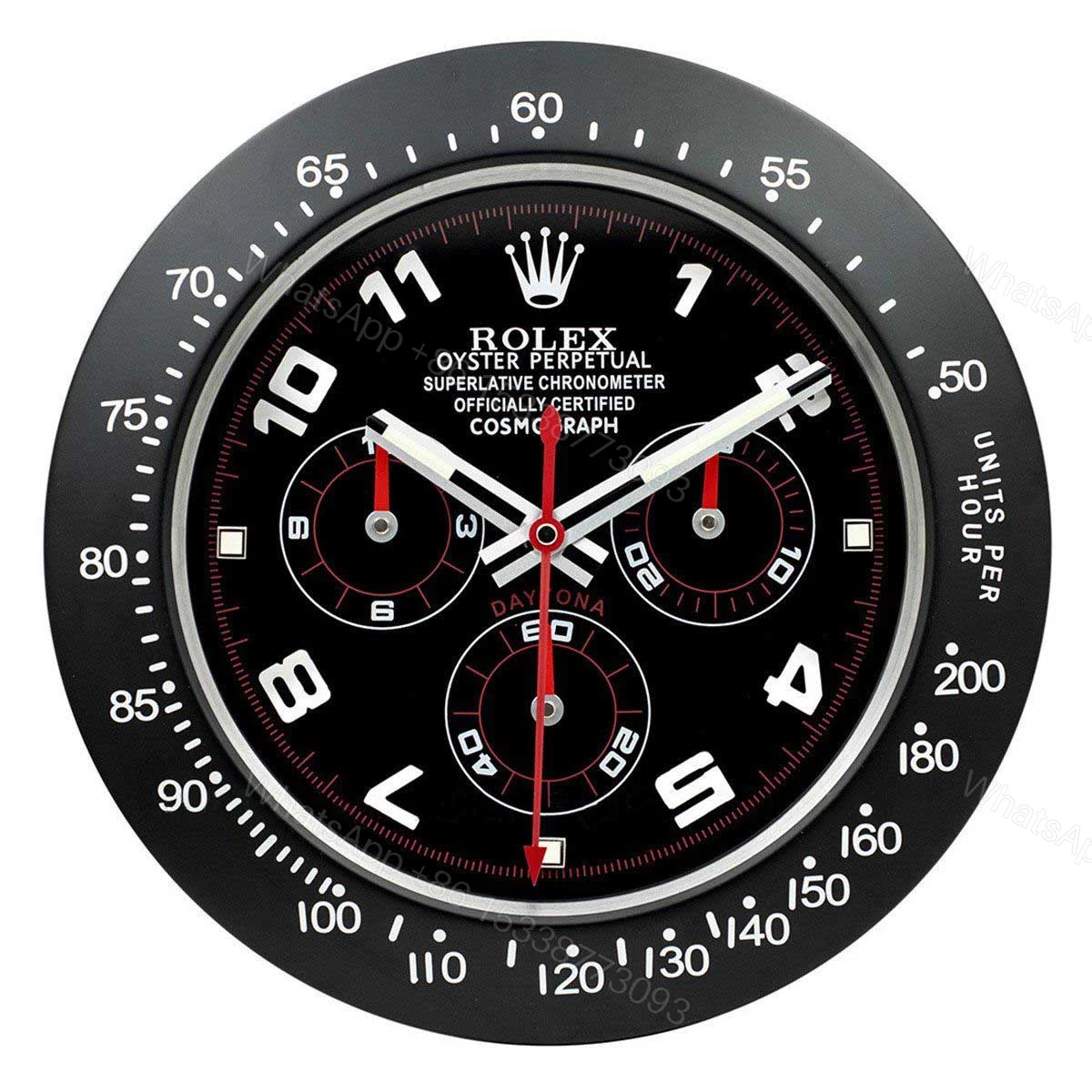 ROLEX WALL CLOCK – DAYTONA BLACK/RED — view 1