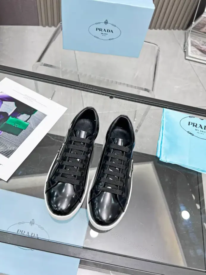 View 7 of PRADA BRUSHED LEATHER SNEAKERS – PRD043