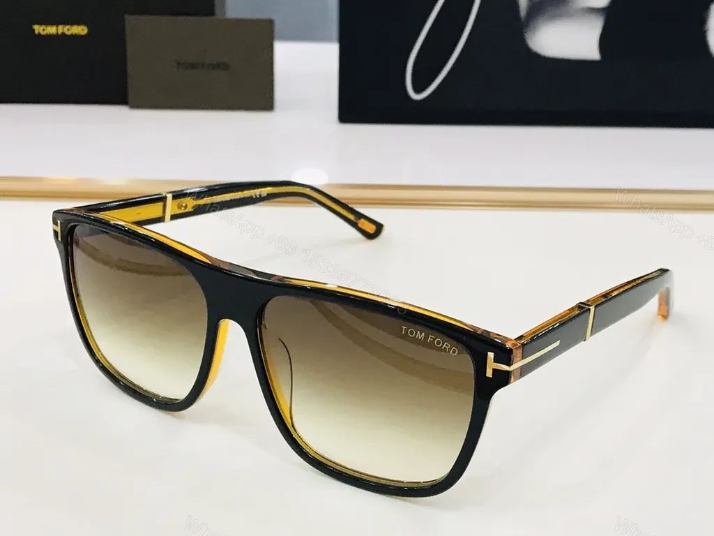 View 5 of Bold Modern Shield Sunglasses â€“ Tom Ford Black Acetate
