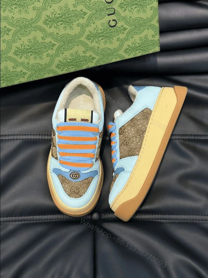 View 5 of GUCCI SCREENER TRAINER SNEAKERS CAMEL AND EBONY GG CANVAS – GC169