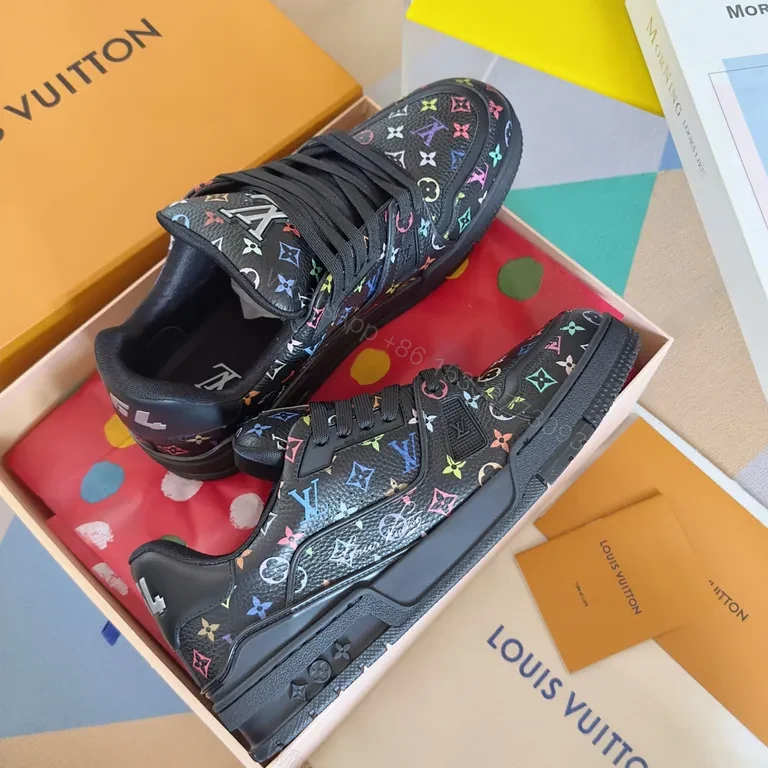 View 7 of Bold LV Monogram High-Top Sneakers with All-Day Comfort