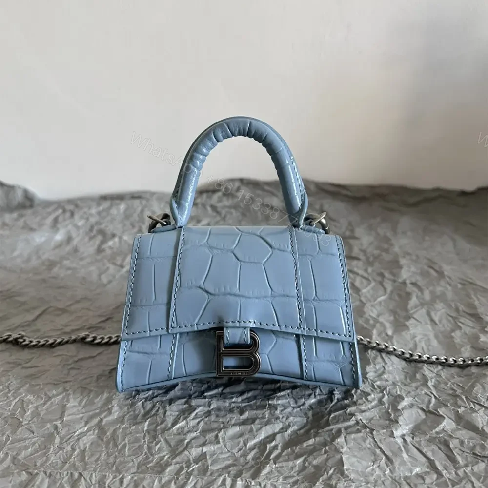 高仿Balenciaga*Nano系列迷你沙漏包藍色 — view 1