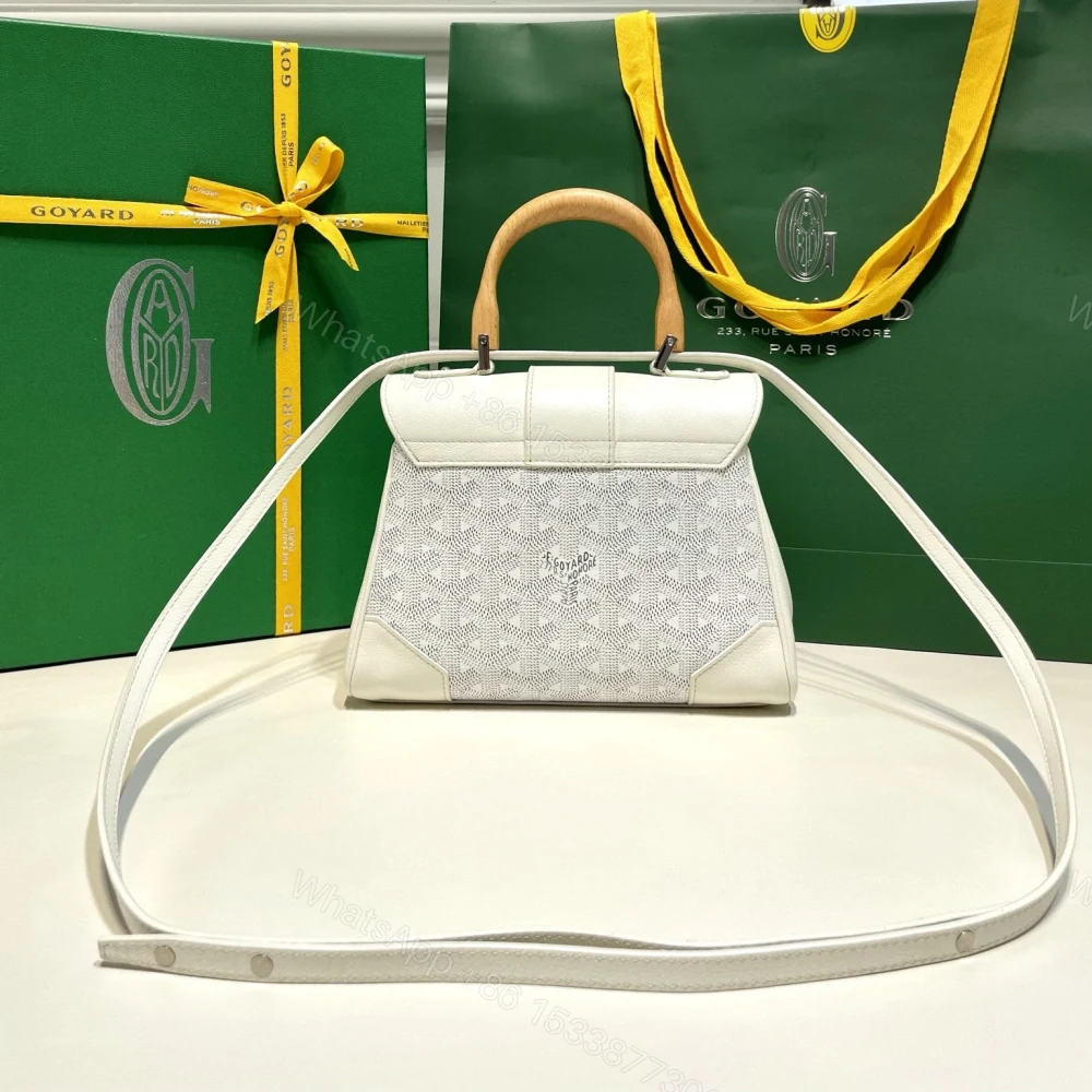 View 2 of 高仿Goyard*SAIGONL櫸木手柄單肩包白色免檢版