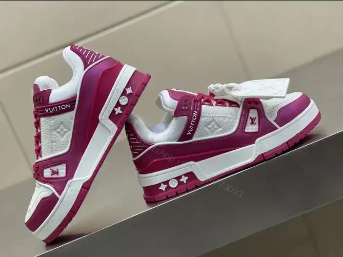 View 8 of LOUIS VUITTON TRAINER SNEAKERS IN WHITE FUCHSIA – LSVT378