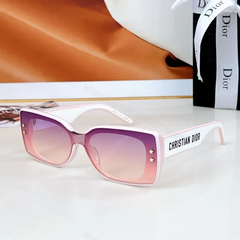 View 8 of Chic Dior-Style Sunglasses: Bold Contrast, Polarized UV
