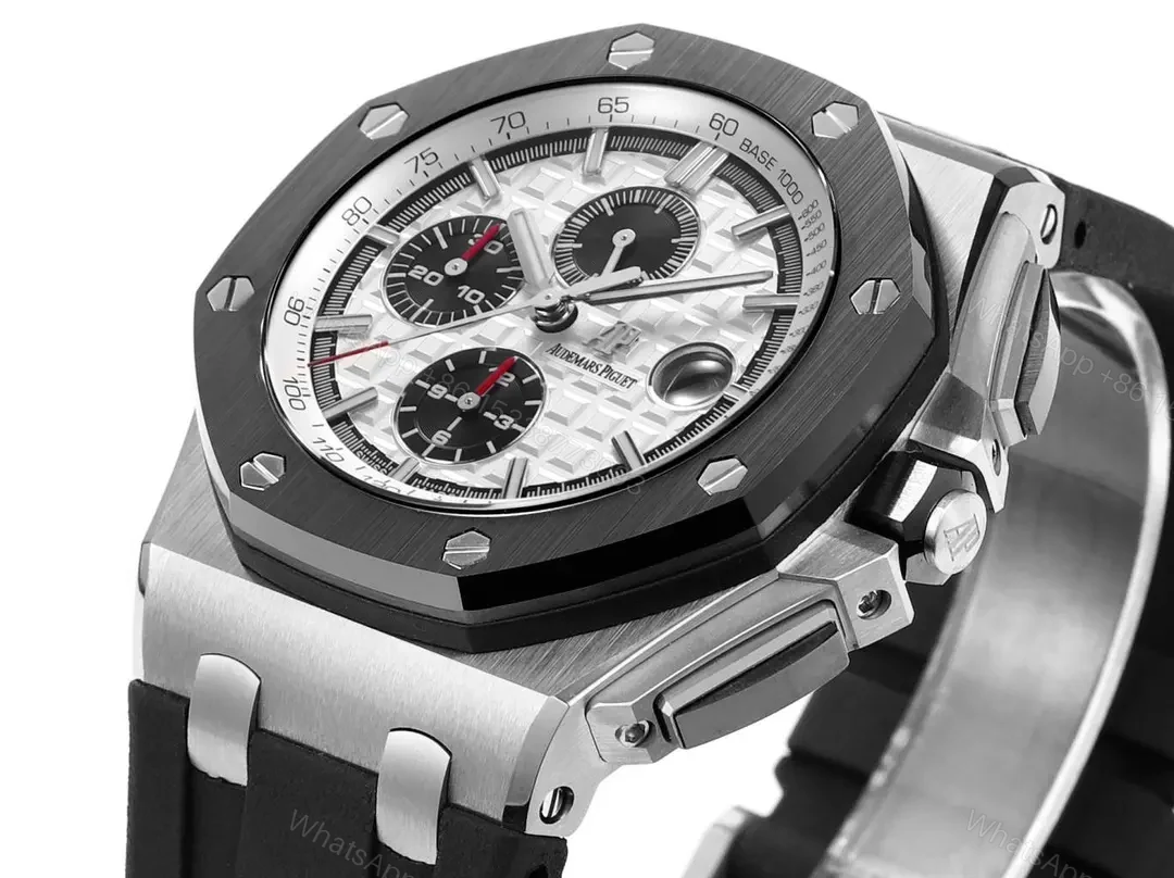 View 5 of TWA Factory Audemars Piguet Royal Oak Offshore Chronograph – Silver and Black with Rubber Strap