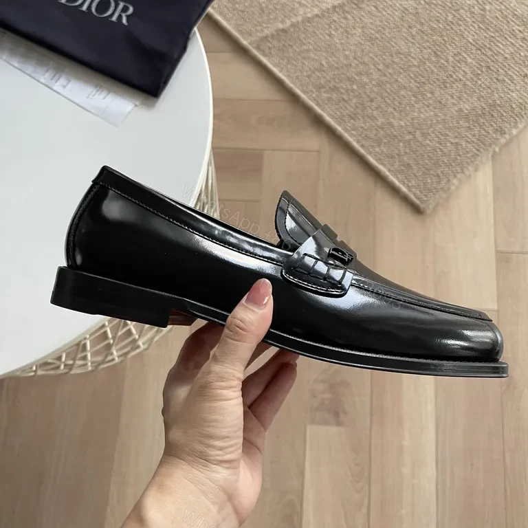 View 7 of Mirror-Gloss Patent Loafer: Dior-Comfort, Sleek Shine Loafer