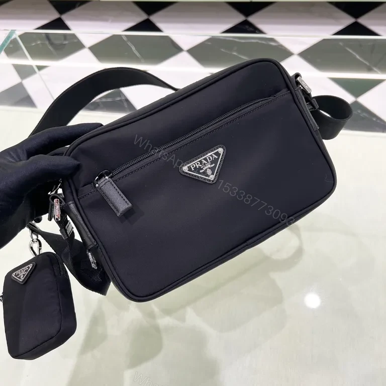 Prada-Inspired Compact Nylon Crossbody Bag - Modern Luxe — view 1
