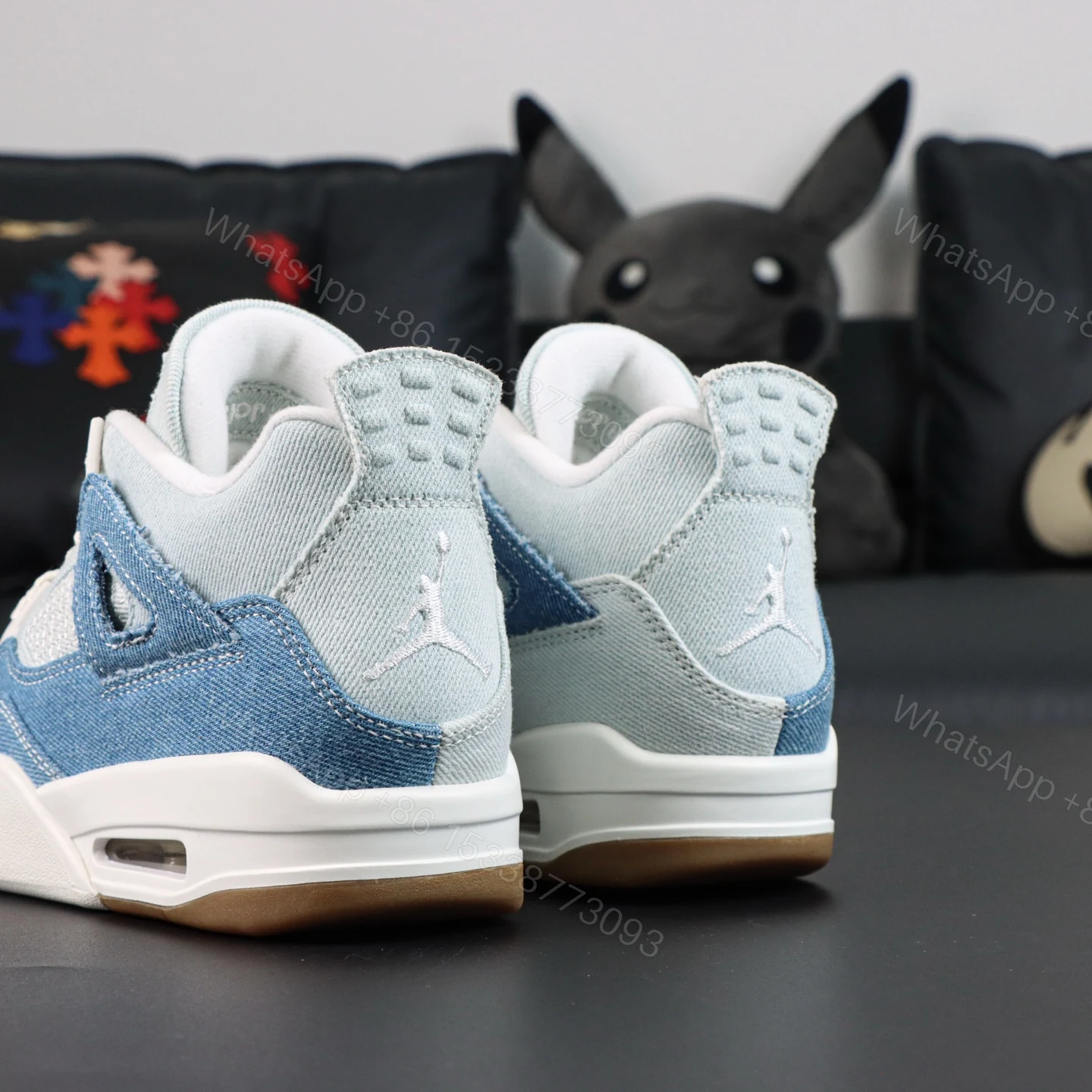 View 5 of Air Jordan 4 Denim Worn Blue Reps​