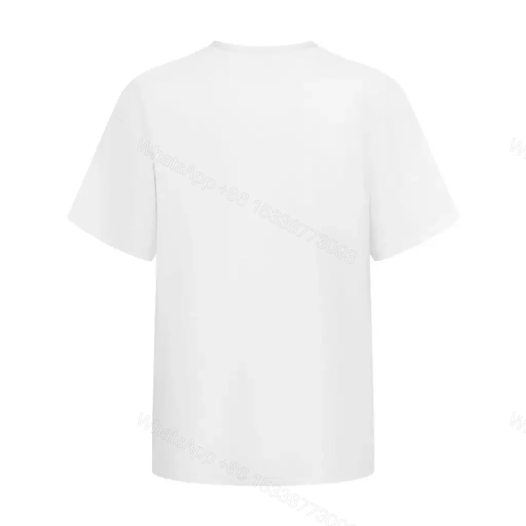 View 3 of White Cotton Crew Neck T-Shirt with Burberry Logo Graphic