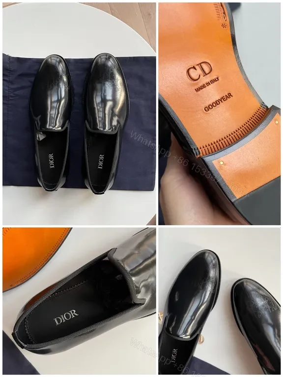 View 9 of Glossy Patent Leather Slip-Ons: Dior Signature Loafers