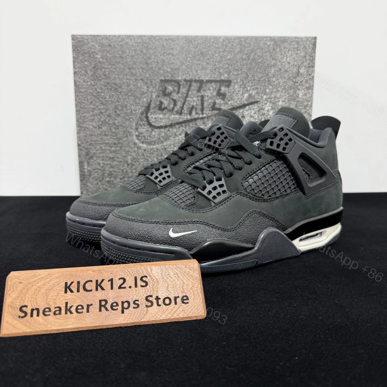 Air Jordan 4 Retro Nigel Sylvester Brick by Brick Black — view 1