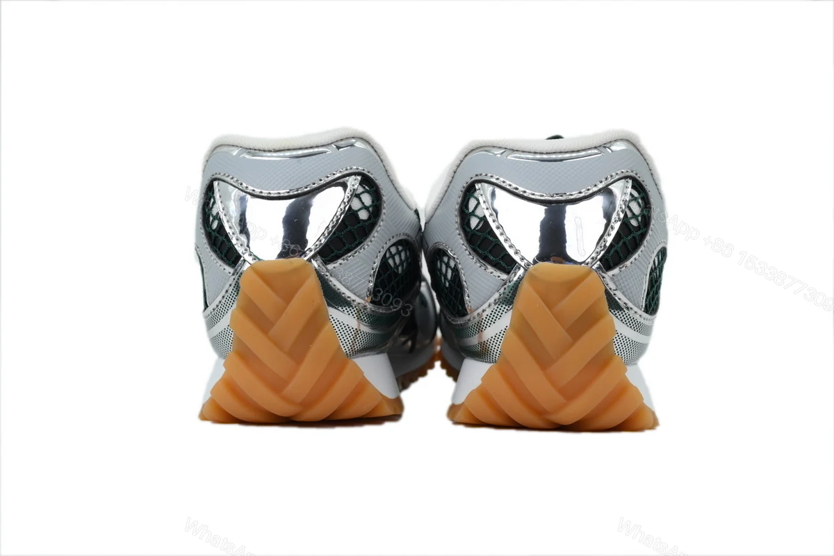View 3 of Bottega Veneta Orbit Dark Green Silver