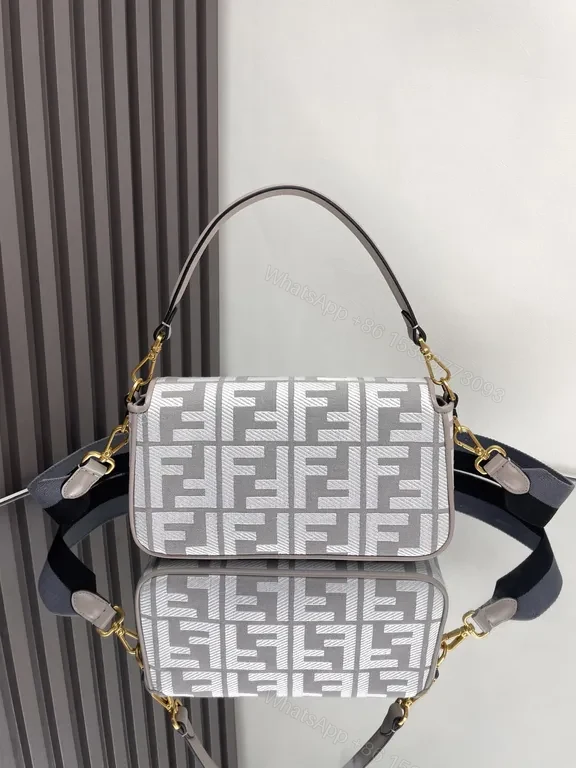 View 9 of Gray Monogram Mini Bag: Luxe Pattern, Gold Hardware, Crossbody