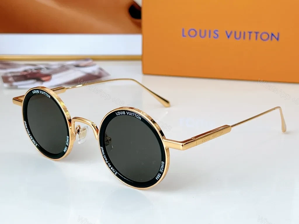 View 5 of Louis Vuitton Round-Frame Sunglasses: Chrome, Polarized Mirrored