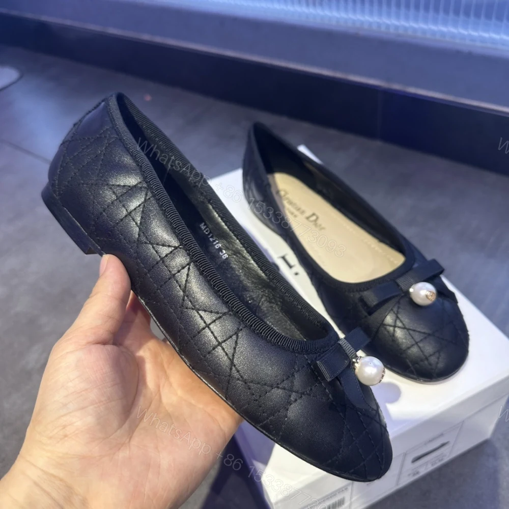 View 2 of 高仿Dior*Ballet系列KCB877圓頭套腳休閒單鞋黑色免檢版