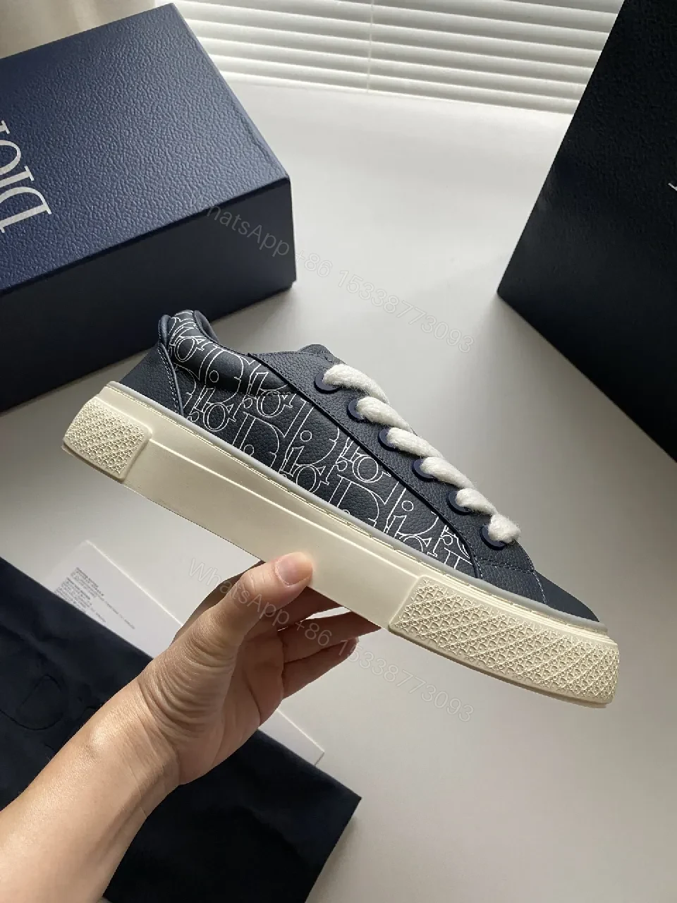 View 6 of Textured Leather Low-Top Sneakers: Luxe Pattern, Comfortable Fit